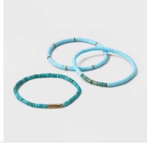 Semi-Precious Turquoise Heishi Multi-Strand Bracelet Set 3pc - Universal Thread